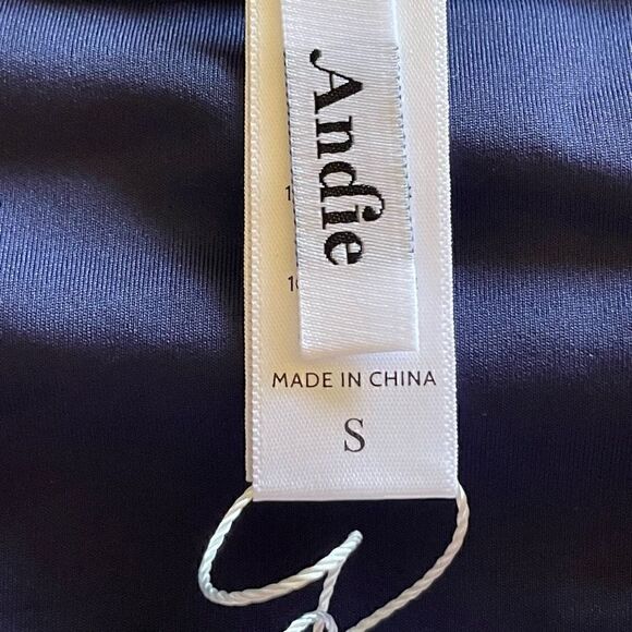 Andie Swim Cheeky Bikini Bottom Navy Blue  Women's Swimwear
Swimsuit SZ S #1448 - Picture 7 of 10